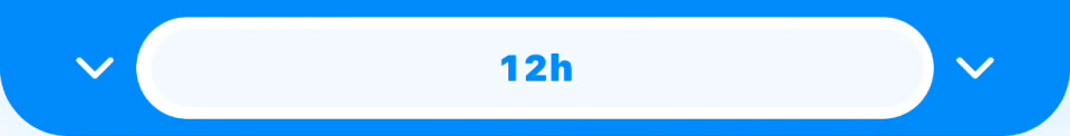 The in-app availability bar set to 12 hours